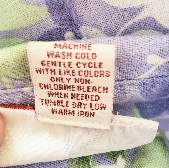 2/$35 Sale JM Colection 100% Linen Jacket-Blouse Lilac Print Size 12 Like New - Picture 11 of 12